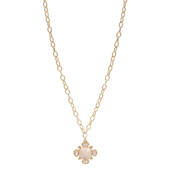 Pearlized Square Pendant Necklace - Picture 1 of 3